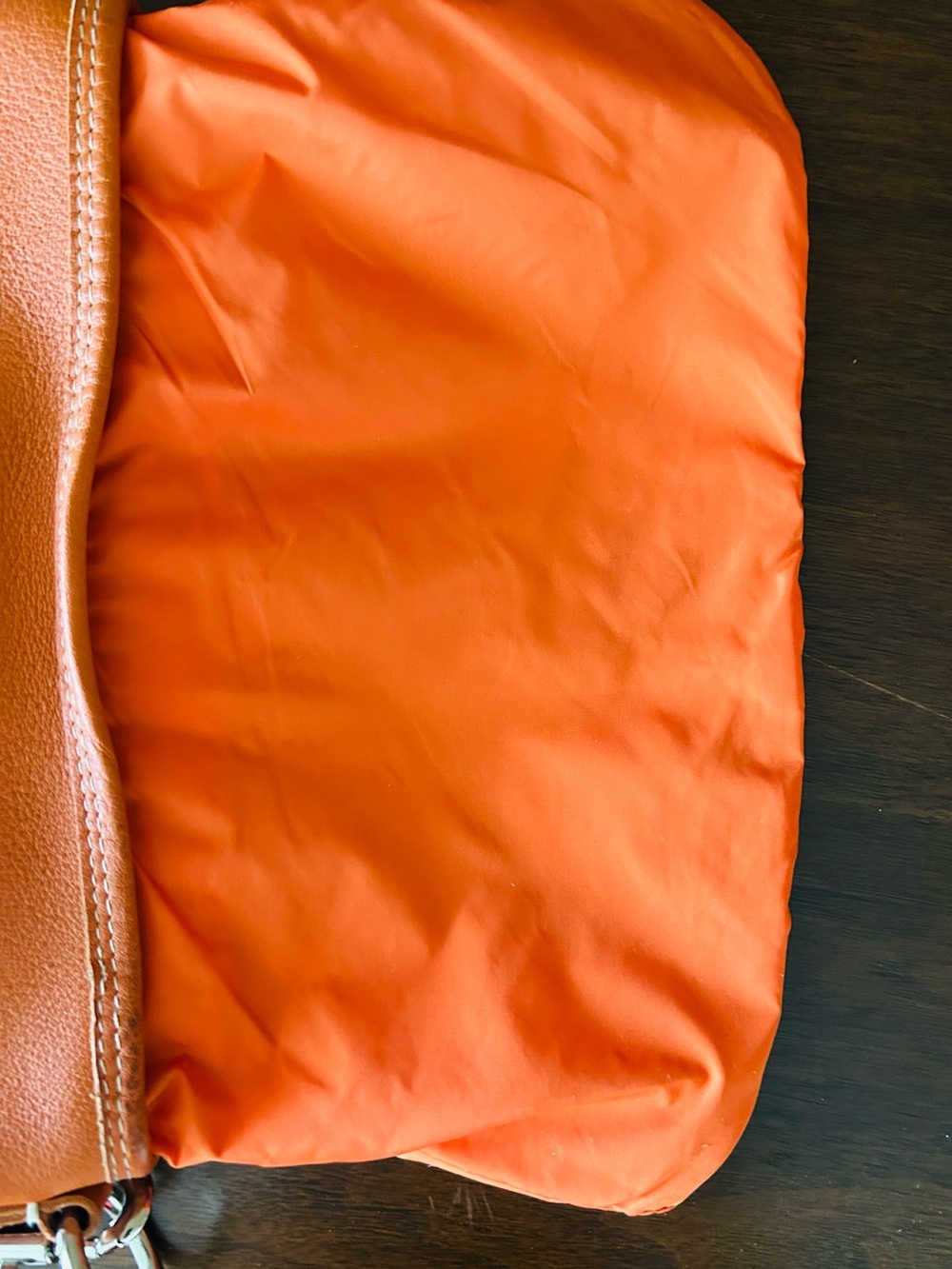 Miu Miu Vintage Pebbled Leather Shoulder Bag | Cognac Orange | Made in Italy - Picture 13 of 14
